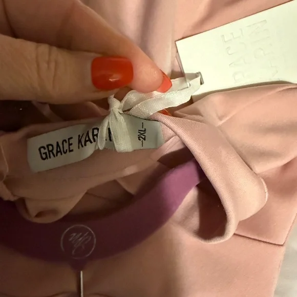 NWT Pink Grace Karin Blush High Low Dress with high low detail. Size XXL - Picture 5 of 6